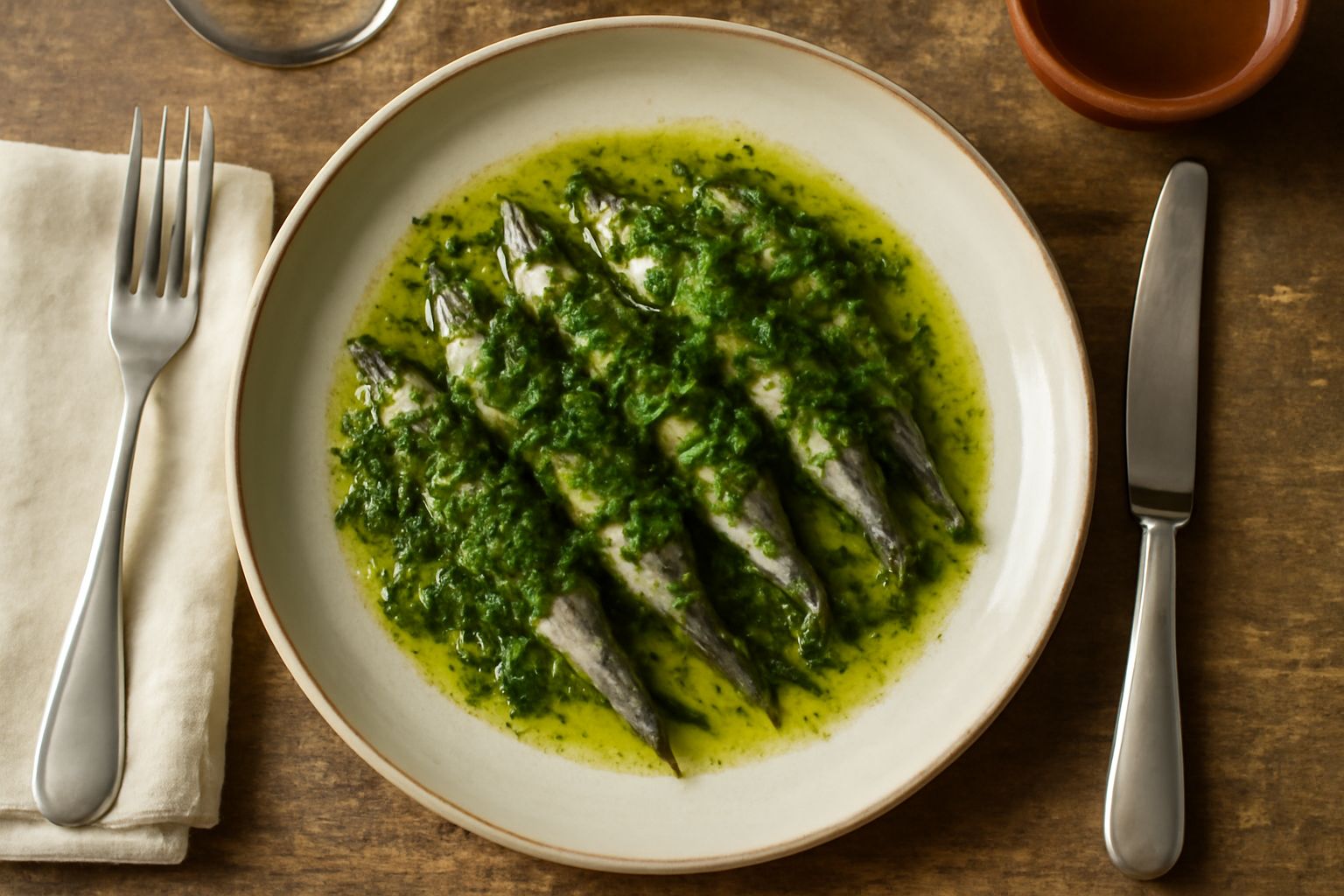 Acciughe al verde: umami deciso e verdure fresche che nutrono senza appesantire