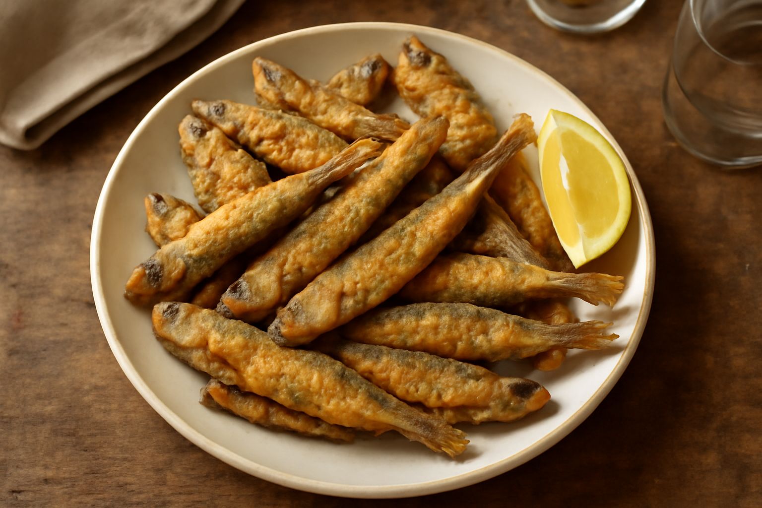Alborelle fritte: croccantezza dorata che preserva la leggerezza del pesce di lago