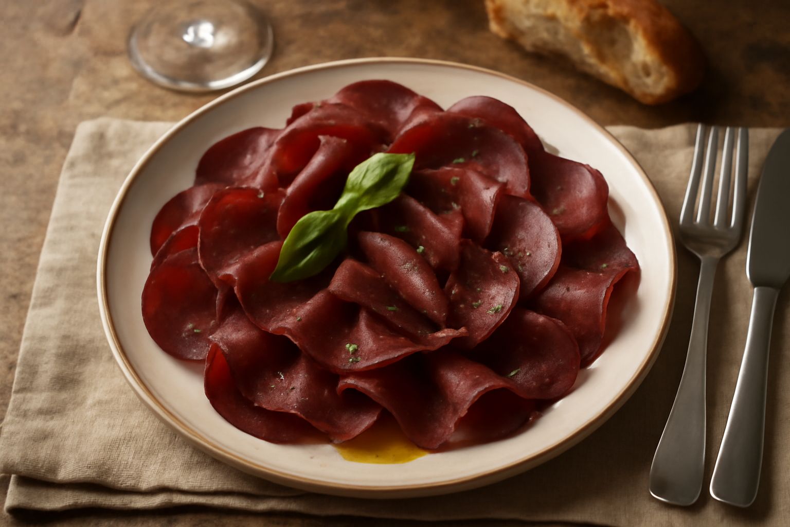 Bresaola di Modena: come servirla cruda e affettata in tavola