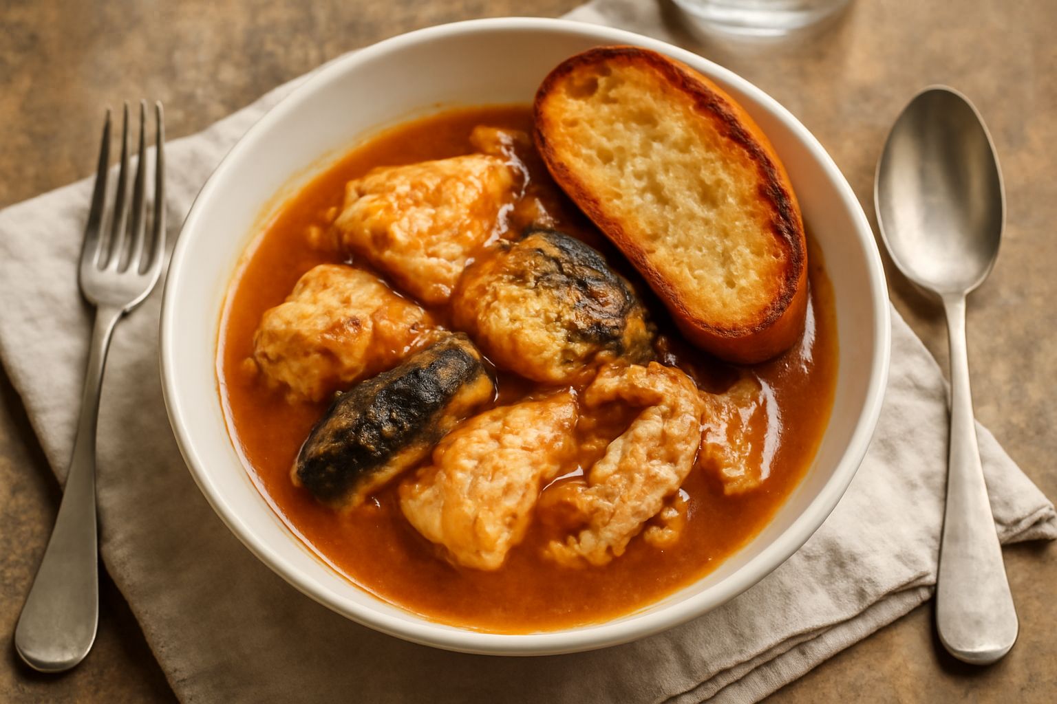 Brodetto Pesarese: brodo di pesce delicato che nutre con proteine leggere e grassi nobili