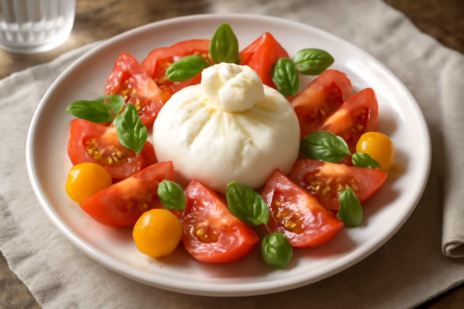 Burrata e pomodori: cremosità che nutre il corpo senza appesantire