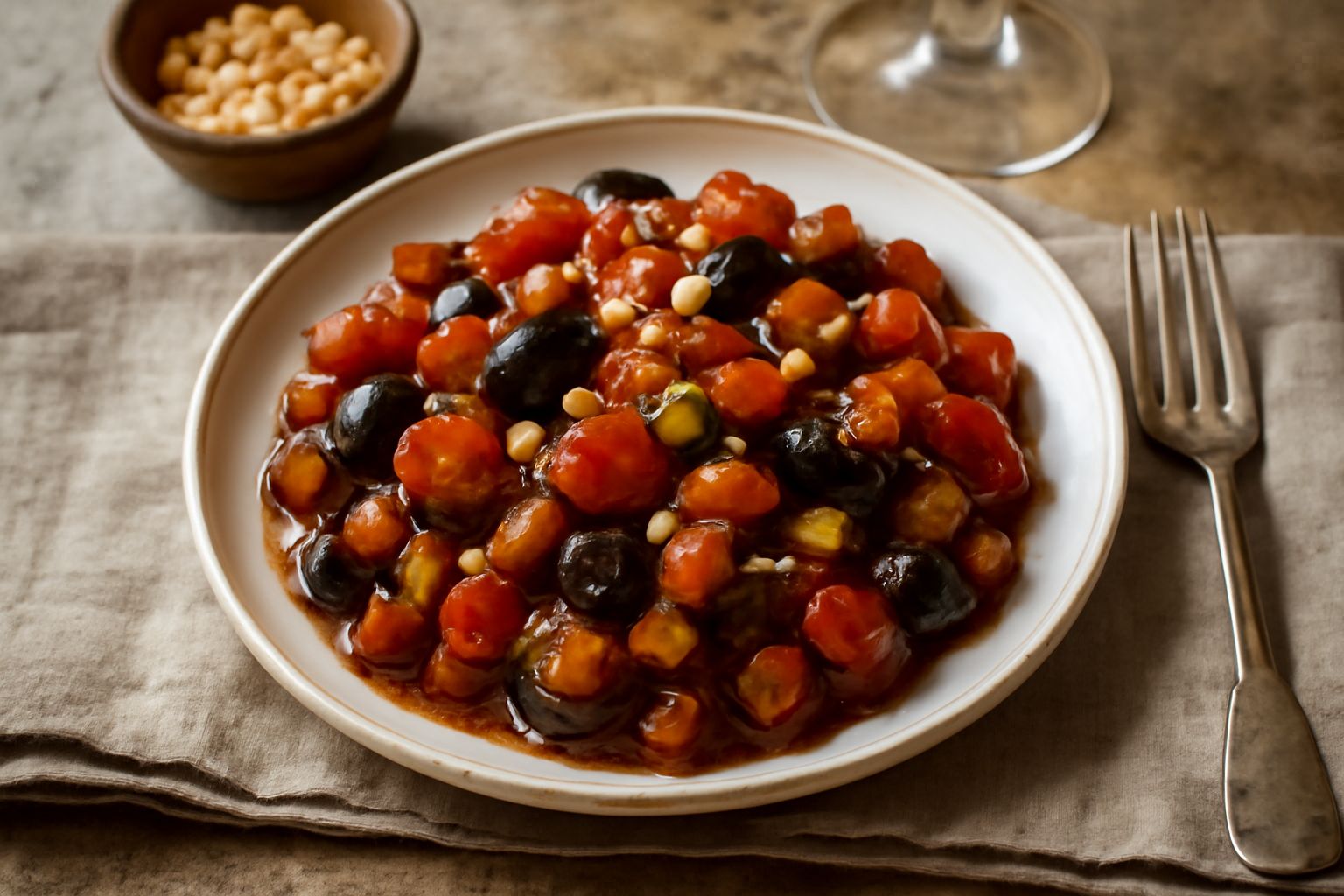 Caponata di melanzane: come bilanciare agro e dolce