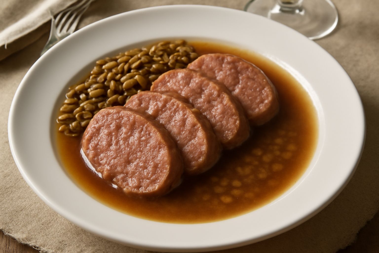 Cotechino in brodo: morbidezza speziata che nutre le ossa con caldo confortevole