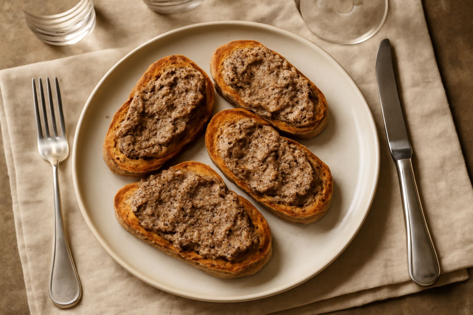 Crostini al Paté: croccantezza e morbidezza che nutrono il corpo con ferro e proteine