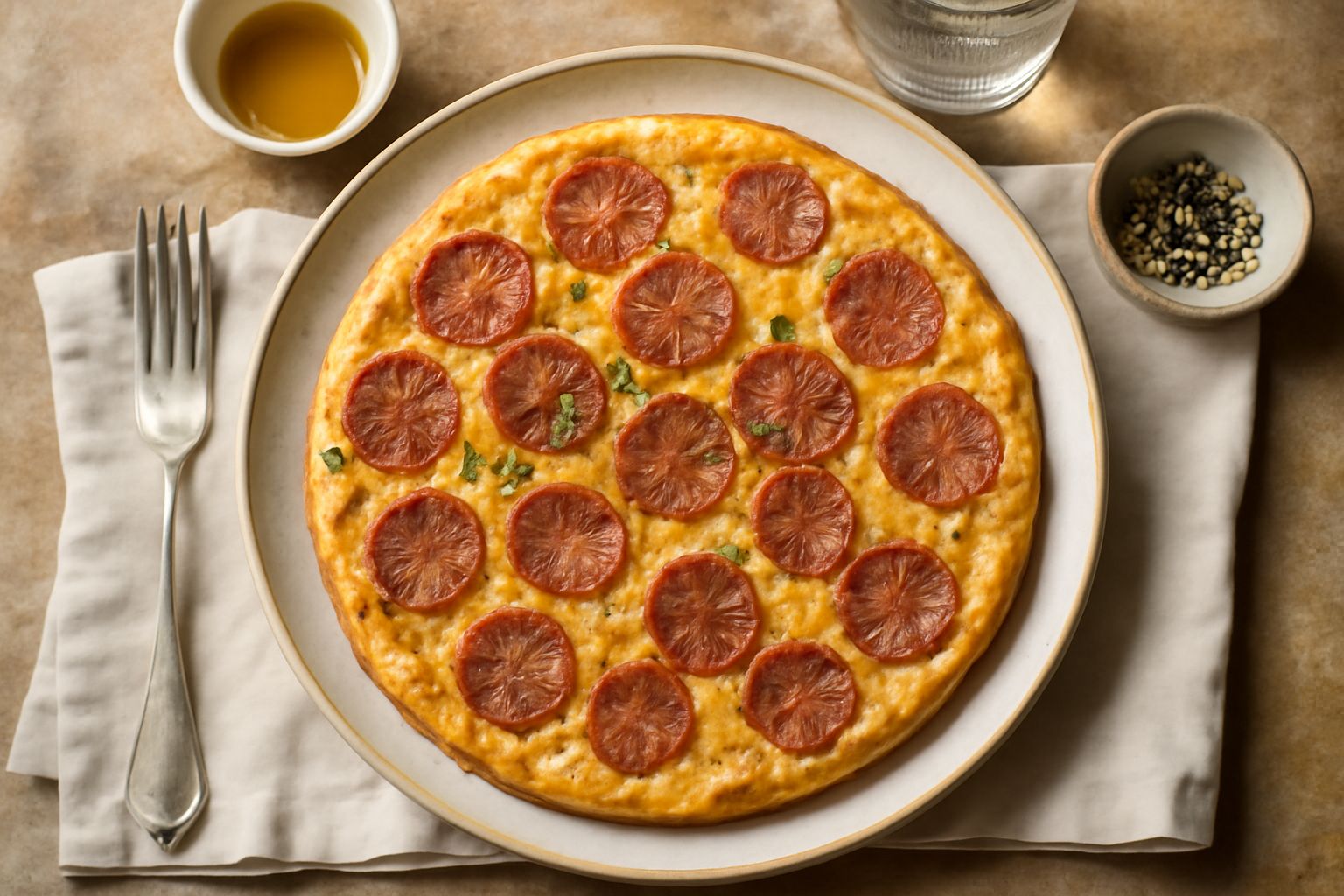 Frittata di salame: proteine genuine e uova cremose per energia senza appesantire