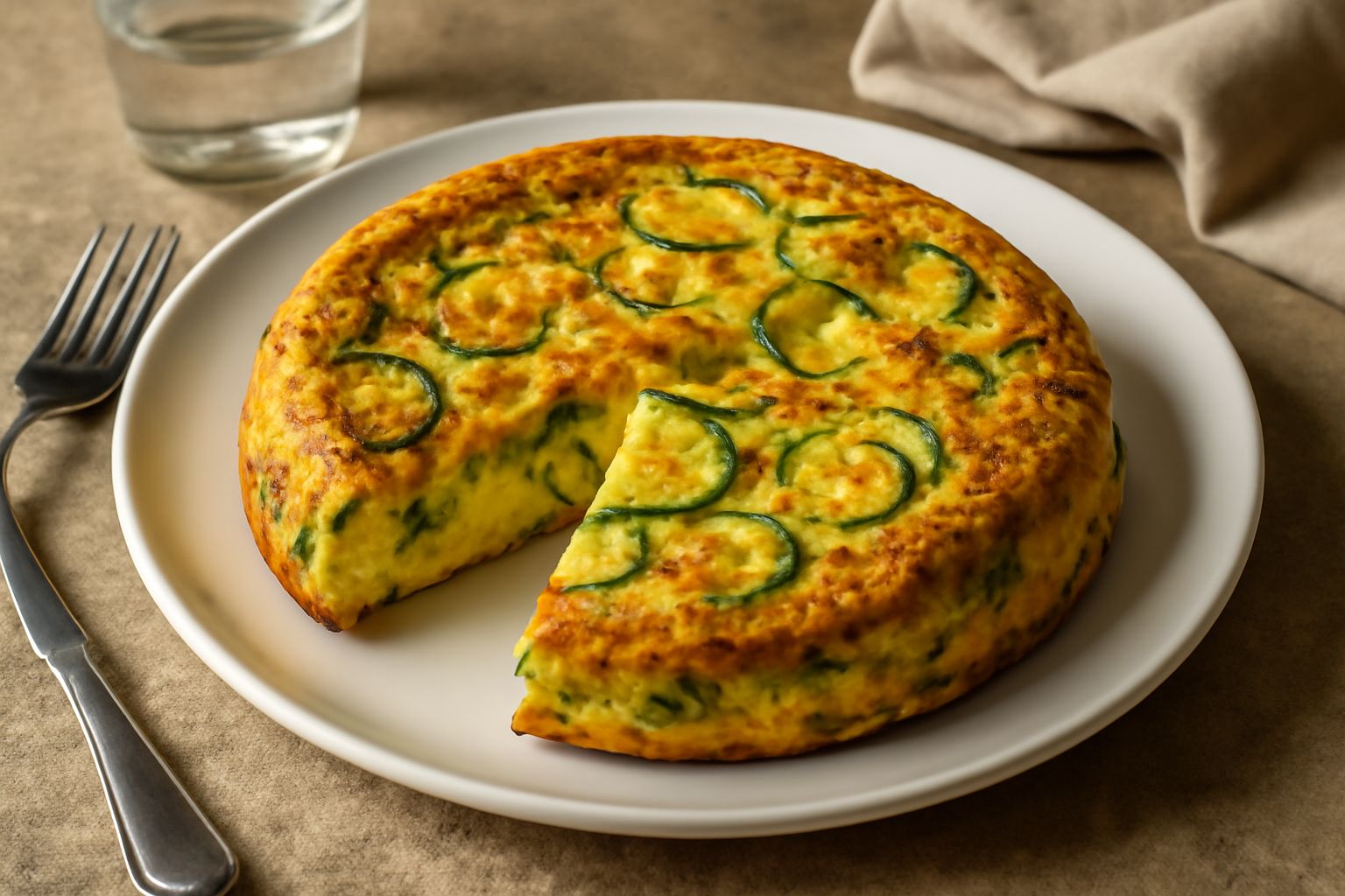 Frittata di zucchine alta e morbida: come farla senza forno