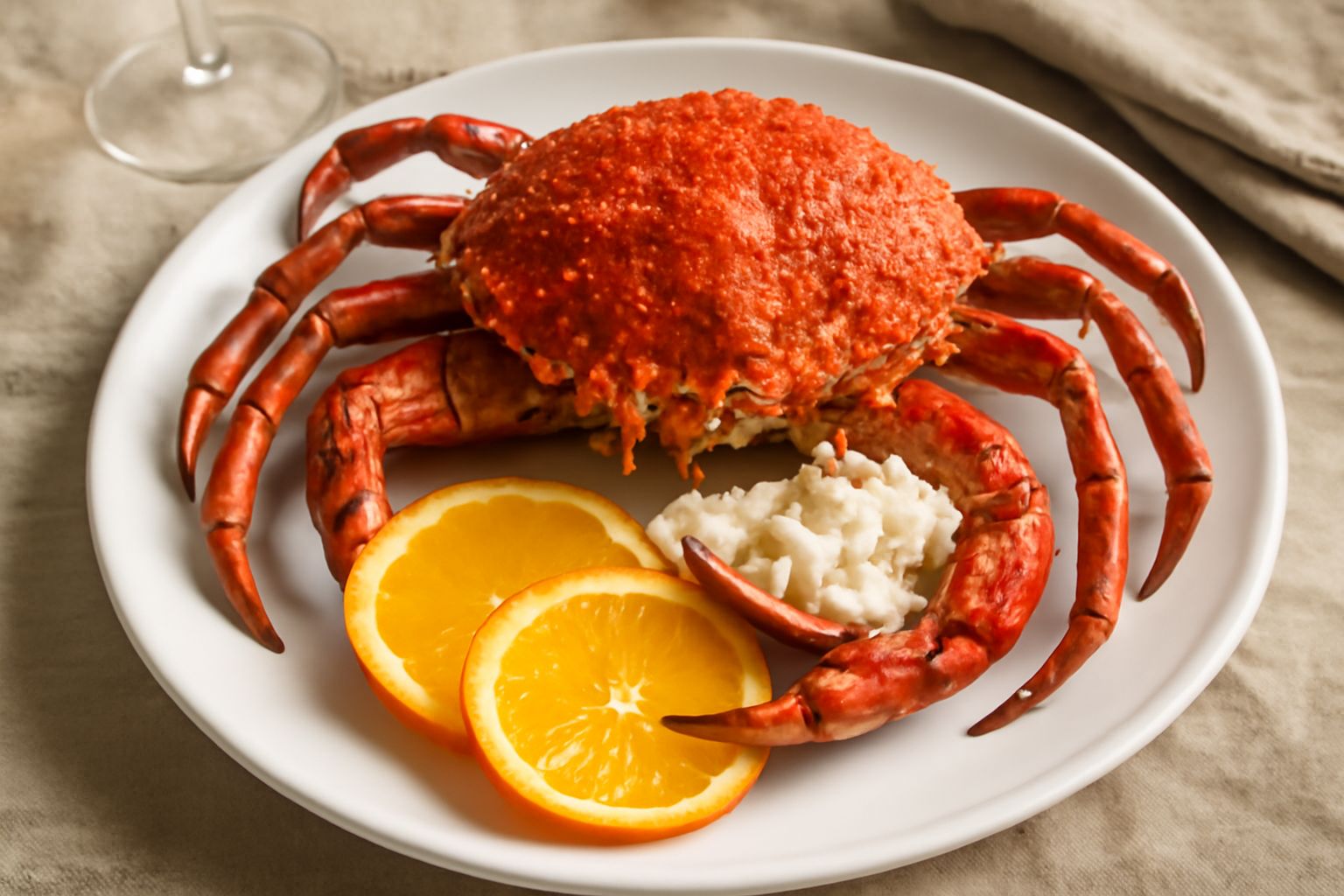 Granseola all'arancia: dolcezza marina e vitamine che nutrono il corpo con leggerezza