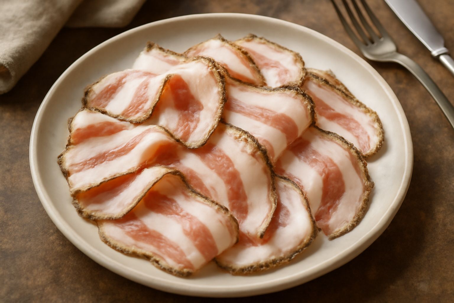 Guanciale crudo affettato: come riconoscerlo e servirlo in tavola