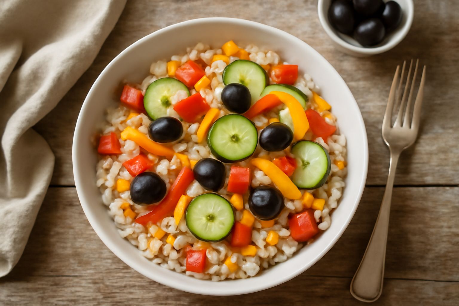 Insalata di riso: cereale integrale e verdure fresche per energia duratura e leggerezza