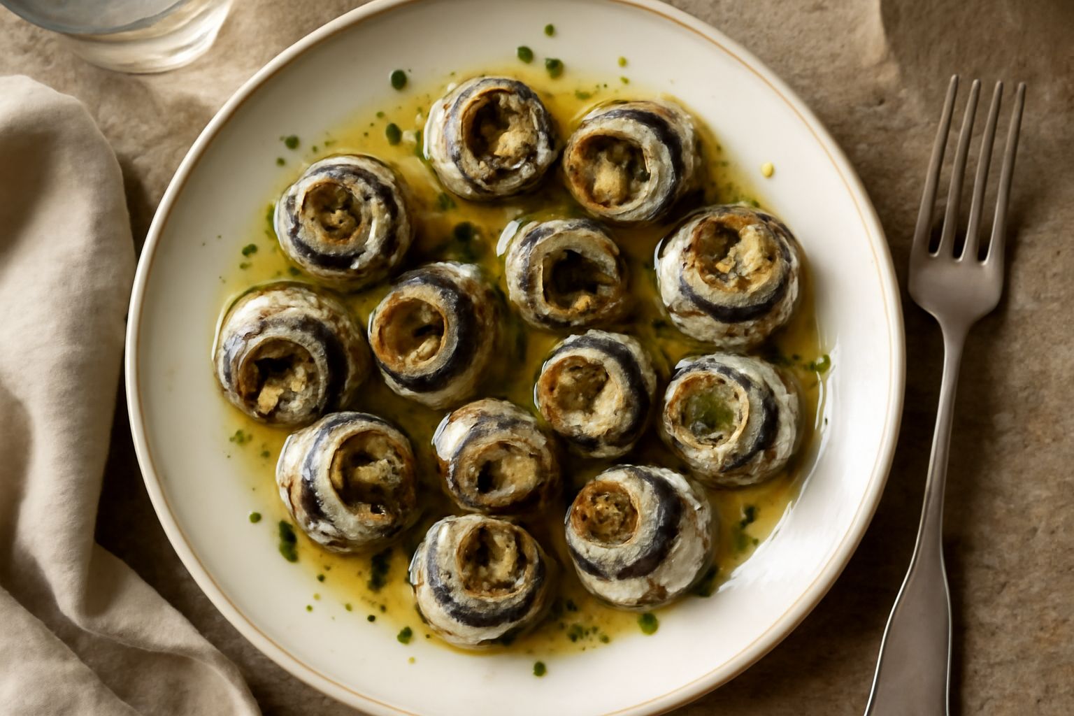 Involtini di alici: il piatto che non richiede cottura
