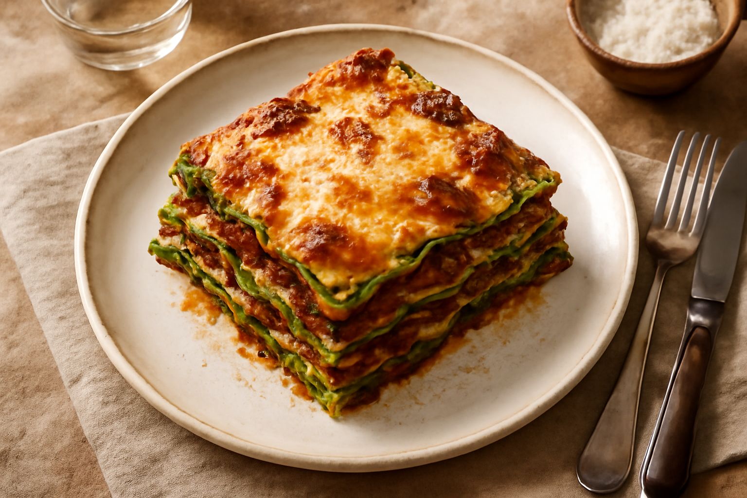 Lasagne verdi: pasta ripiena di verdure che nutre e rinfresca il corpo