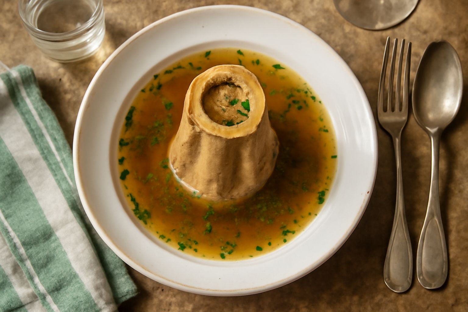 Midollo in brodo: nutrimento profondo che rinforza ossa e articolazioni con dolcezza