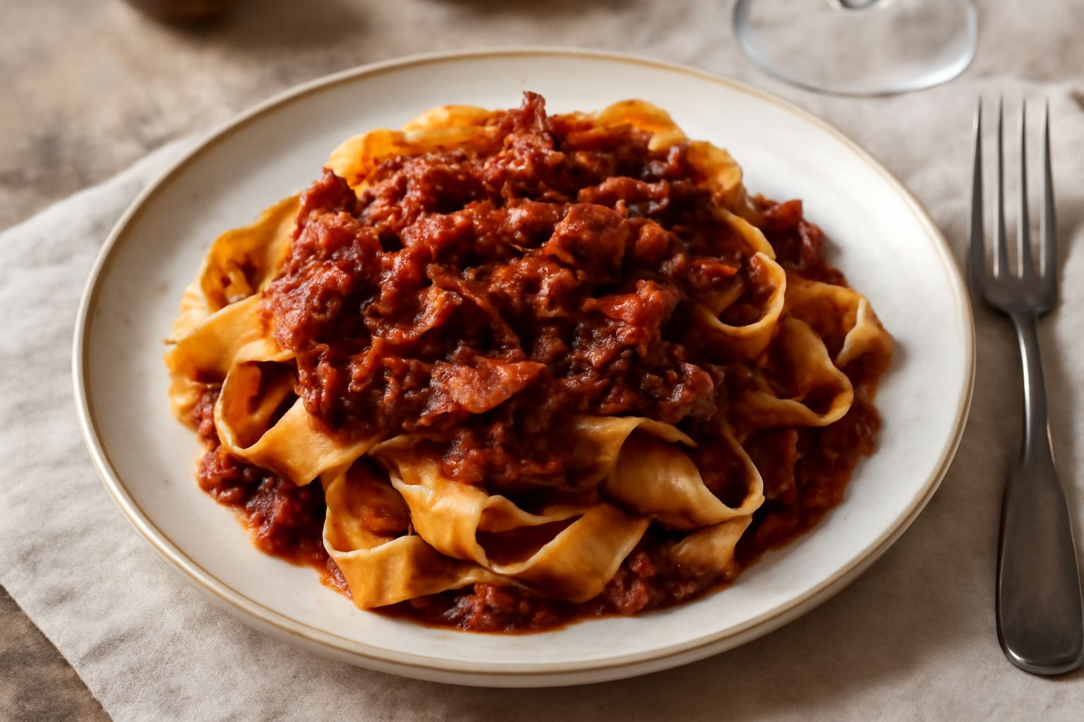 Pappardelle al cinghiale: ragù ricco che nutre senza appesantire