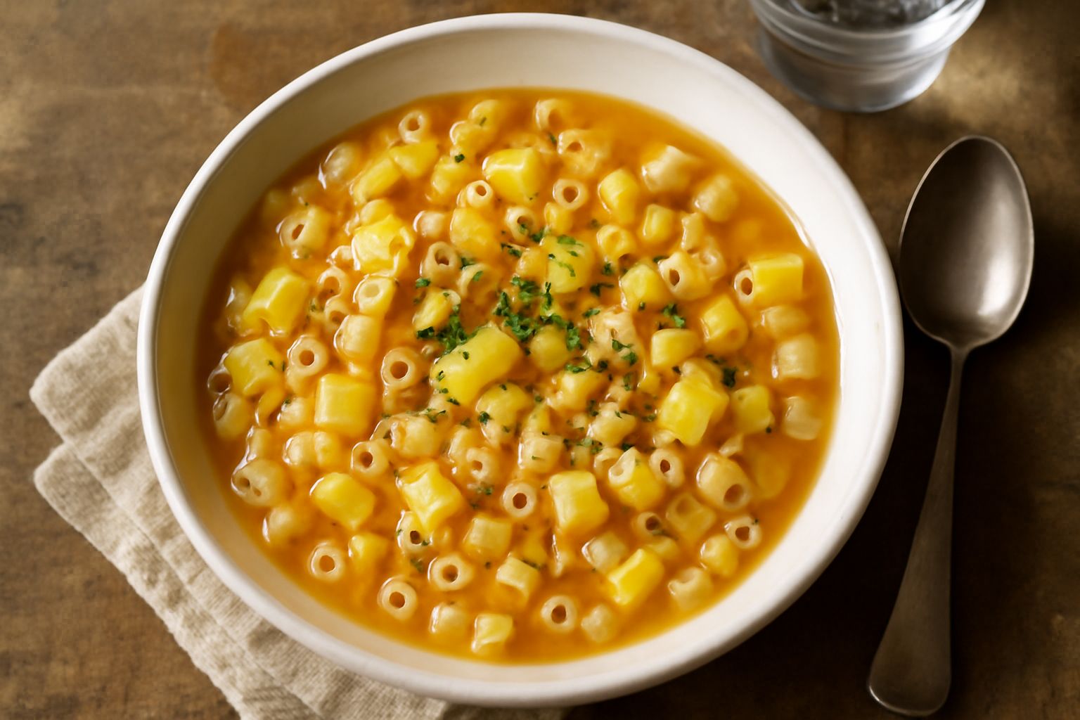 Pasta e patate in brodo: il piatto che scalda da generazioni