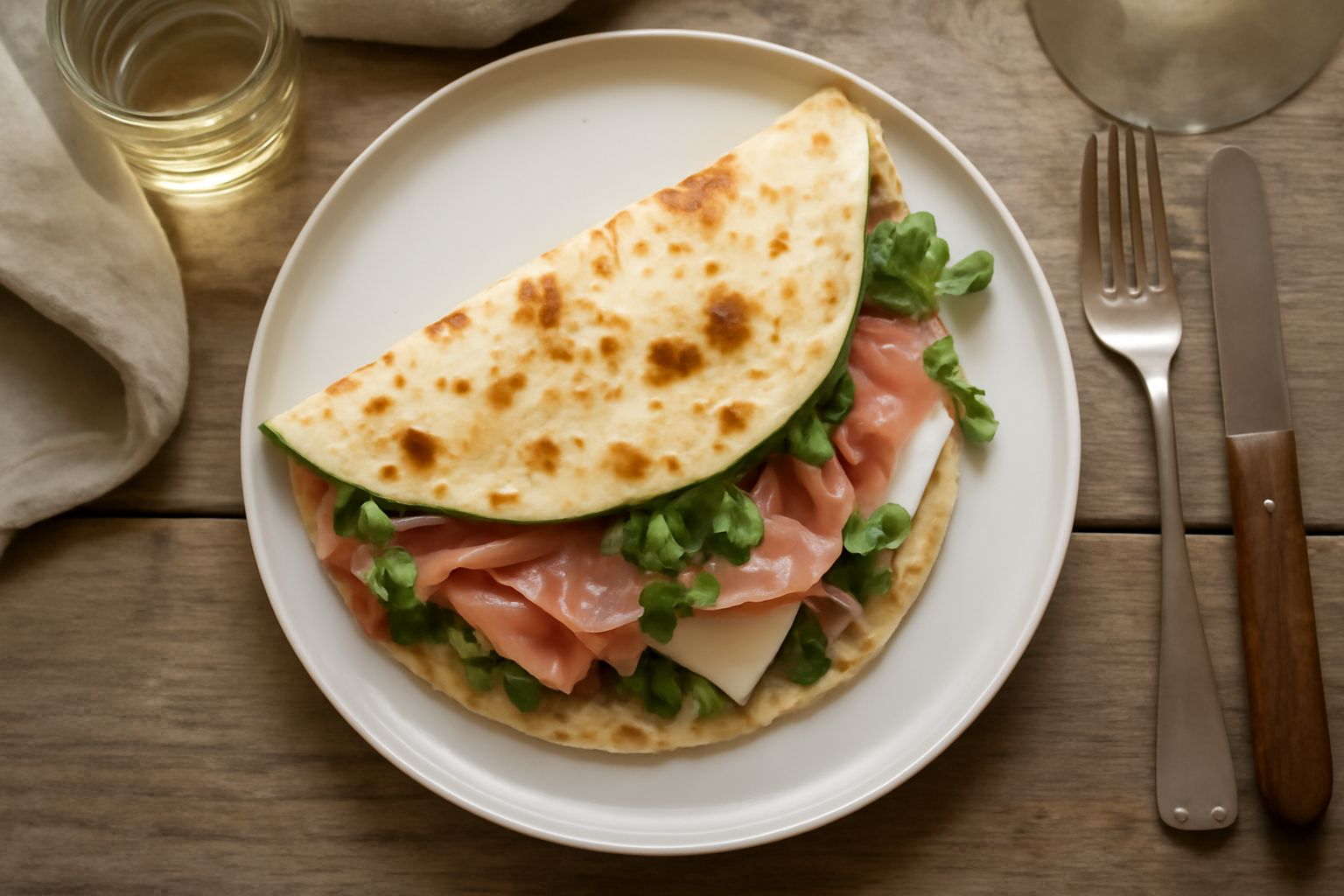 Piadina riminese: la ricetta della sfoglia croccante ripiena