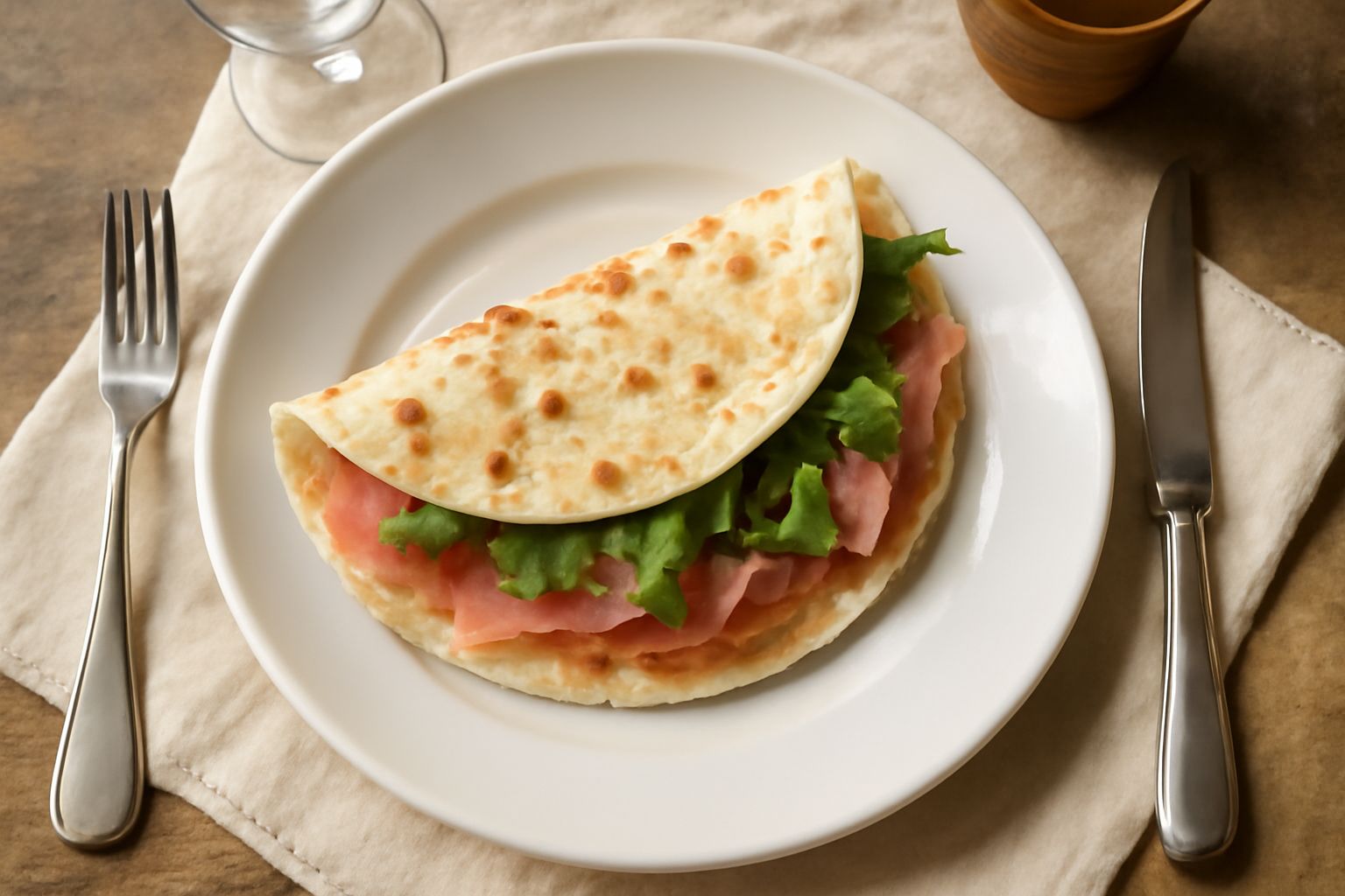 Piadina semplice: sfoglia croccante e morbida che nutre senza appesantire