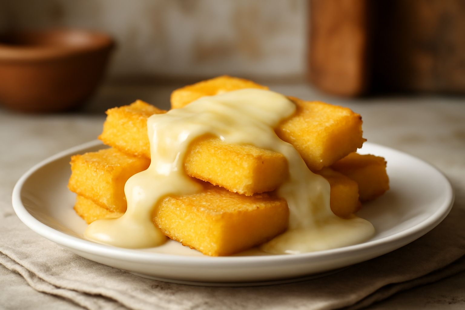 Polenta fritta con formaggio: il trucco per farla croccante e saziante