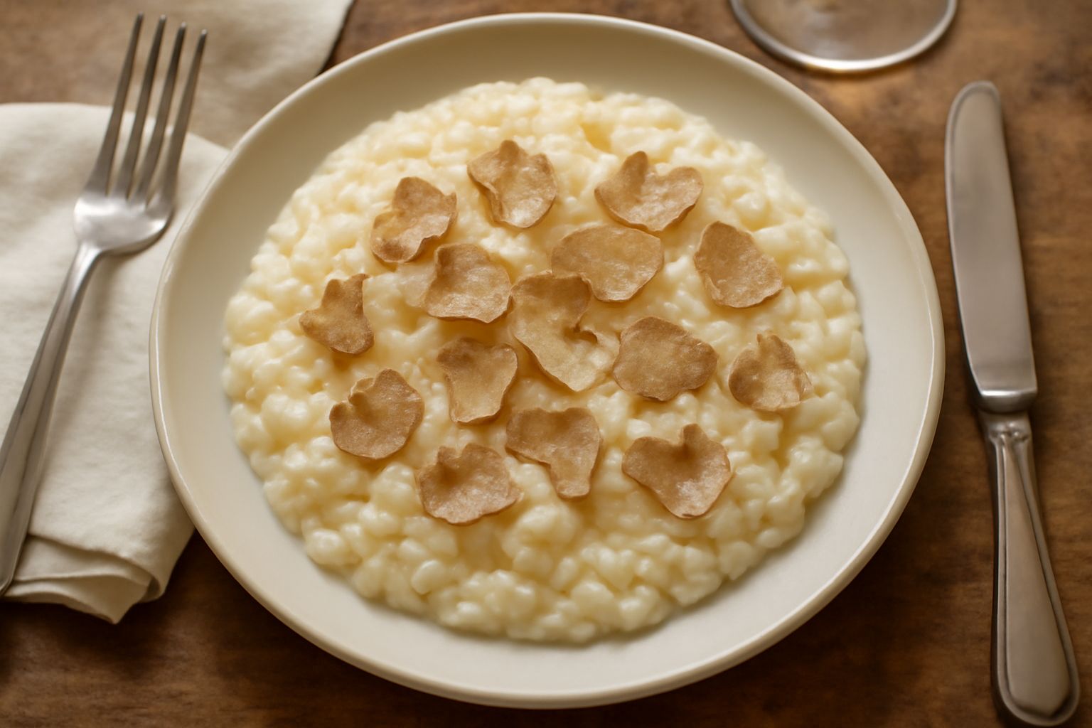 Risotto al tartufo bianco: cremosità che nutre con delicata eleganza