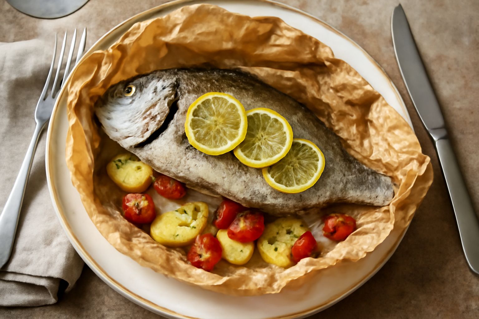 Sarago in cartoccio: il pesce al forno che non asciuga mai