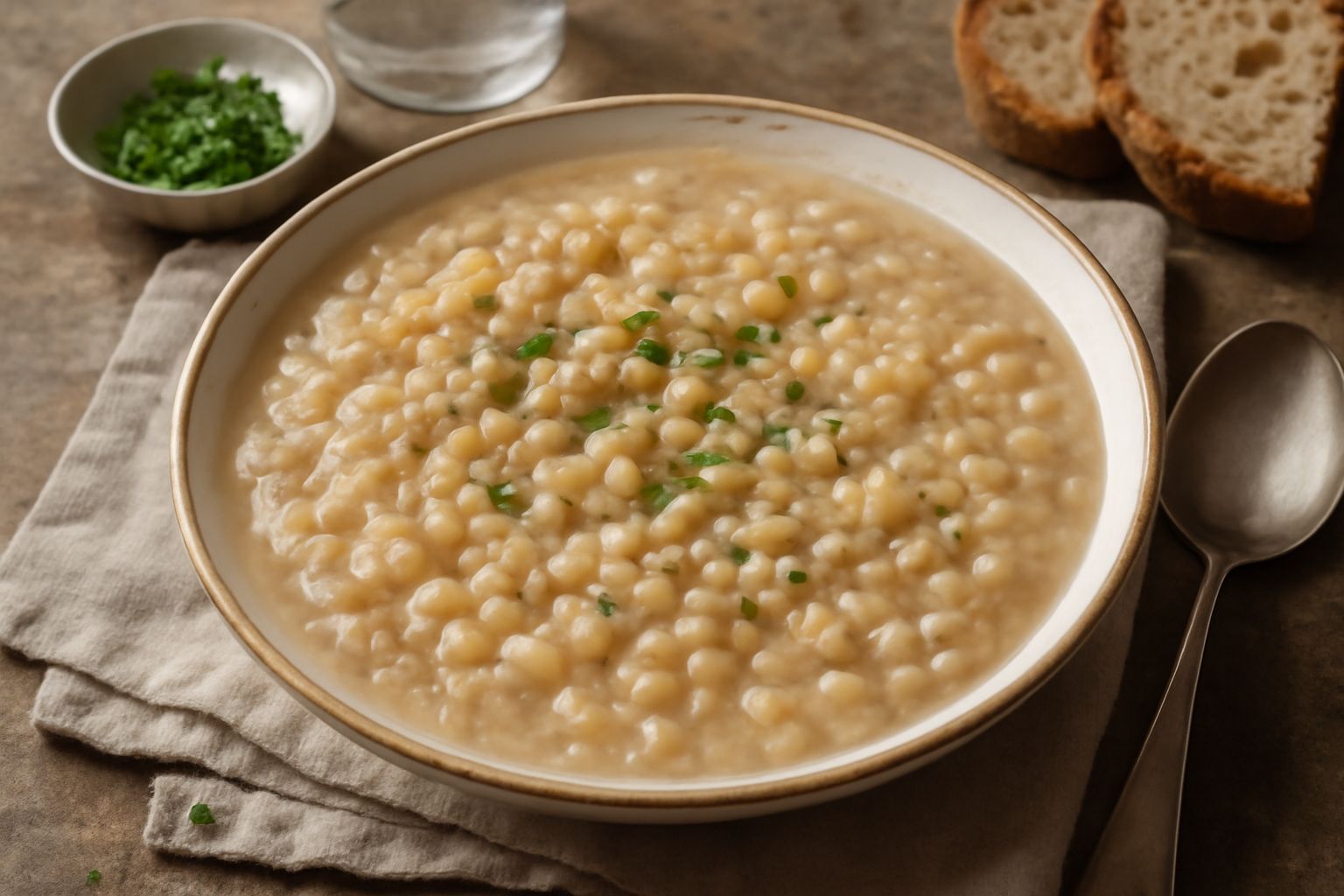Zuppa d'orzo e patate