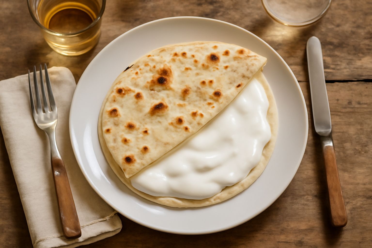 Squacquerone su piadina: cremosità dolce e pane caldo che nutrono senza appesantire