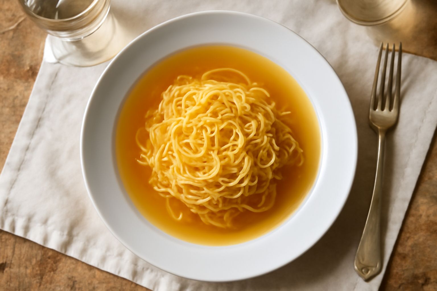 Tajarin in brodo: pasta delicata che nutre il corpo con caldo confortevole e leggerezza