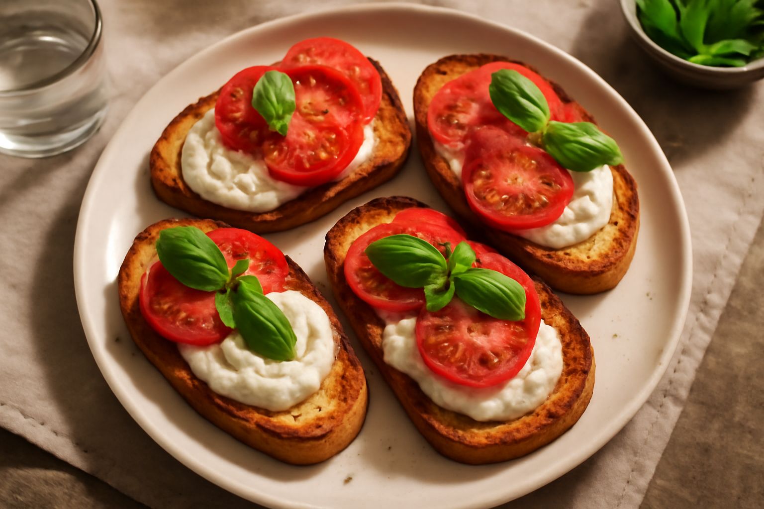 Tartine burrata e pomodoro: cremosità delicata che nutre senza appesantire