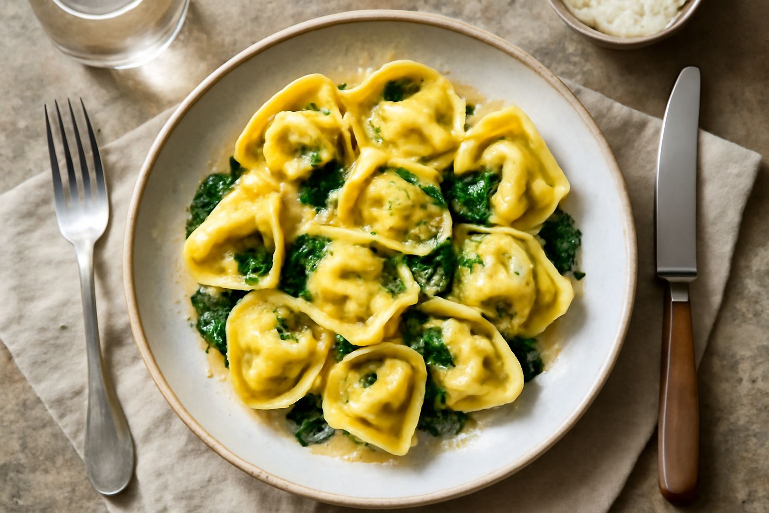 Tortelloni di ricotta e spinaci: pasta cremosa e genuina che nutre con leggerezza